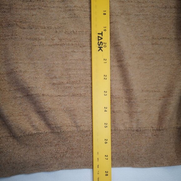 J. Crew Men's Size Large Lightweight Tan Round Neck Long Sleeves Sweater - Picture 9 of 9